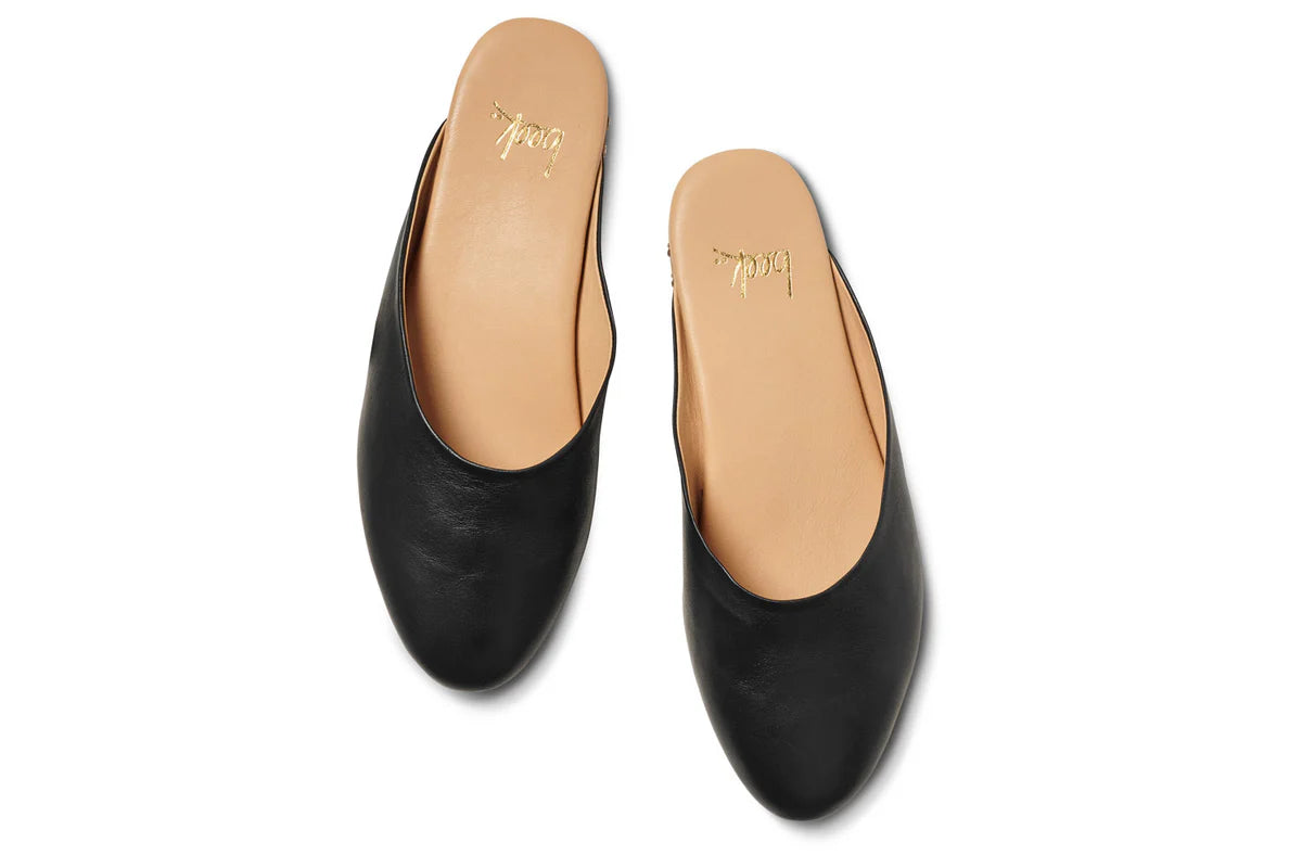 Women's black slip on ballet flats