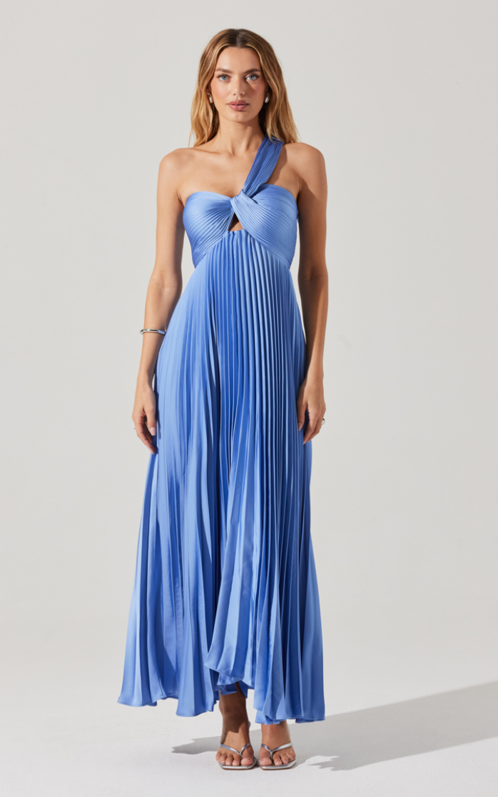 Step into event season in style with the gorgeous Rasya One Shoulder Maxi Dress by ASTR, now available at Harbour Thread women's boutique