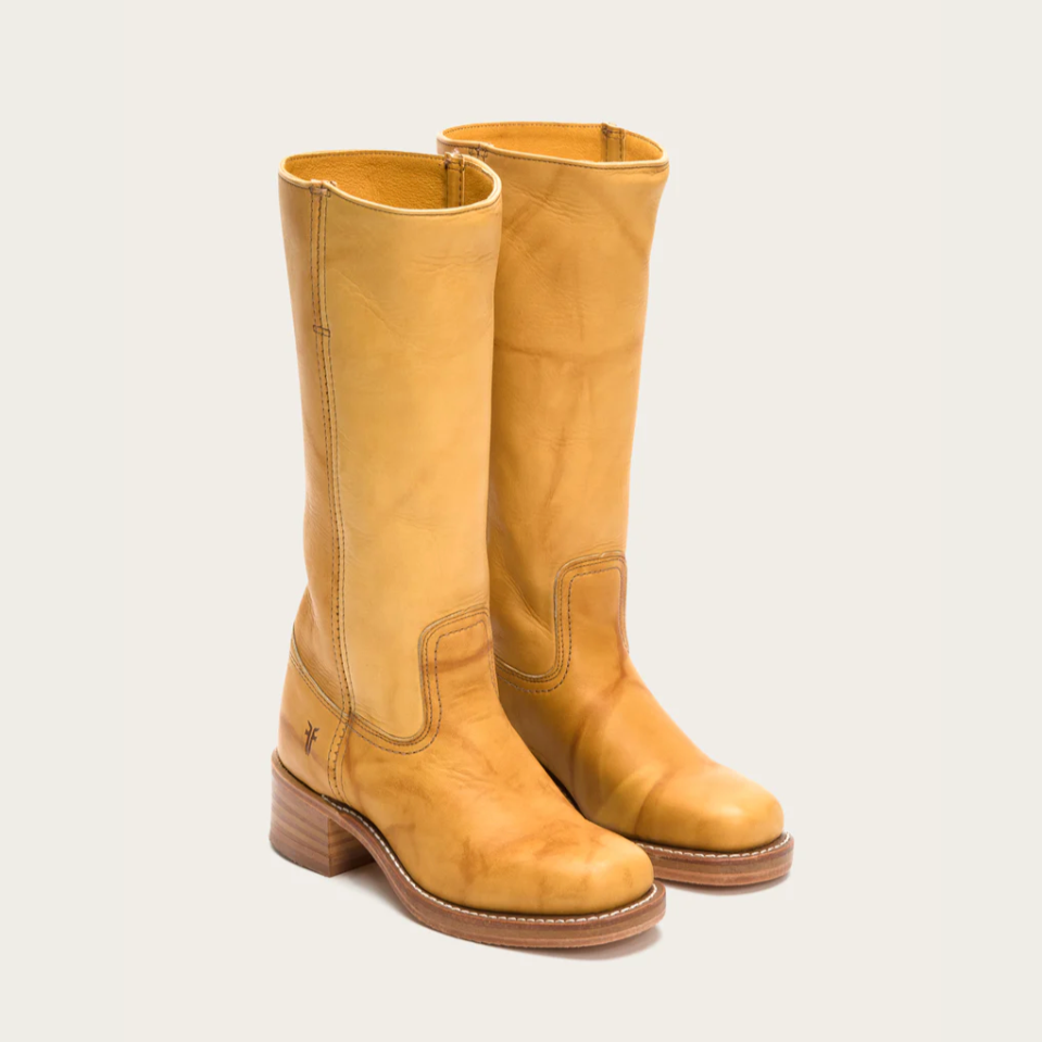 Frye women's Campus 14L Boots in color Banana