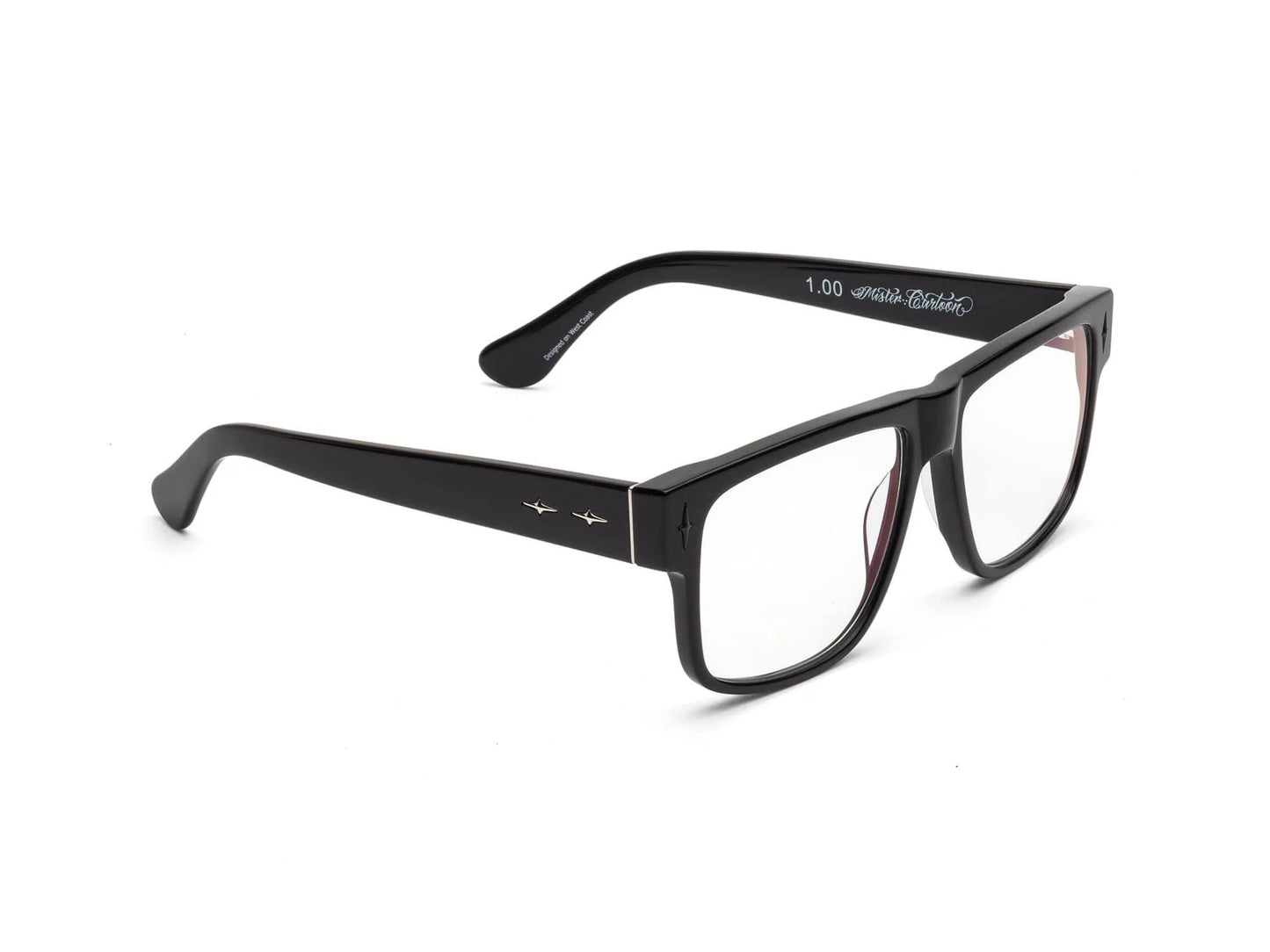 CADDIS Mister Cartoon Reading Glasses - Gloss Black
