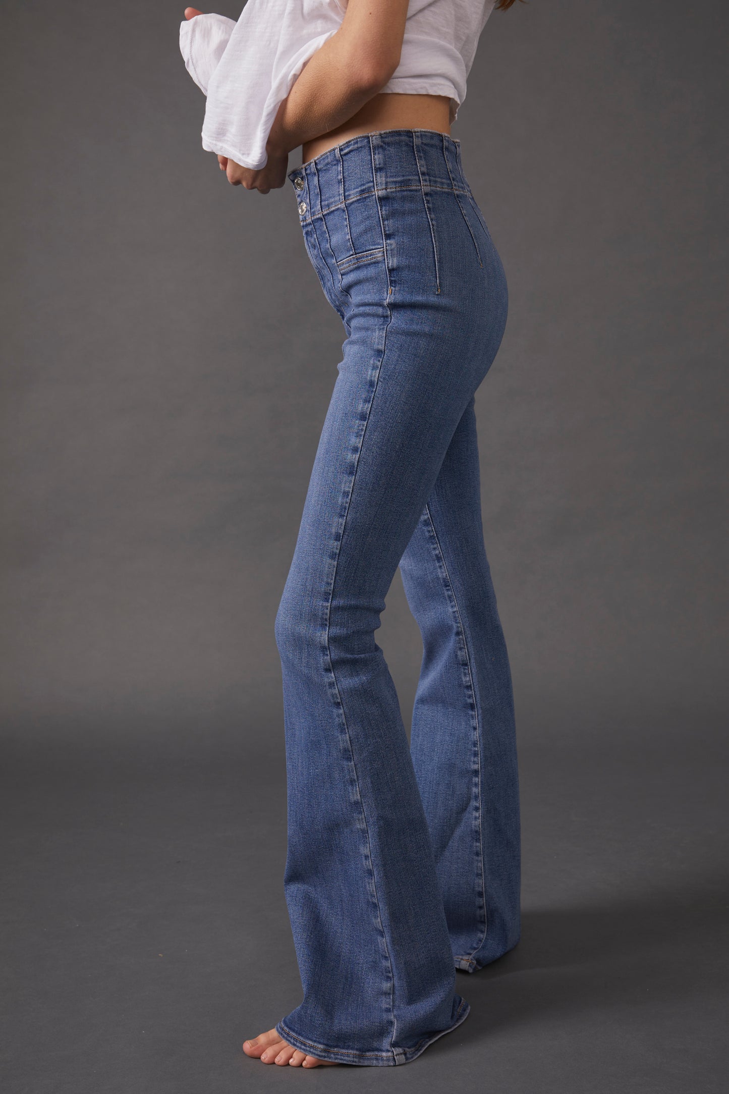 Free People Jayde Flare Jeans - Indigo Blue
