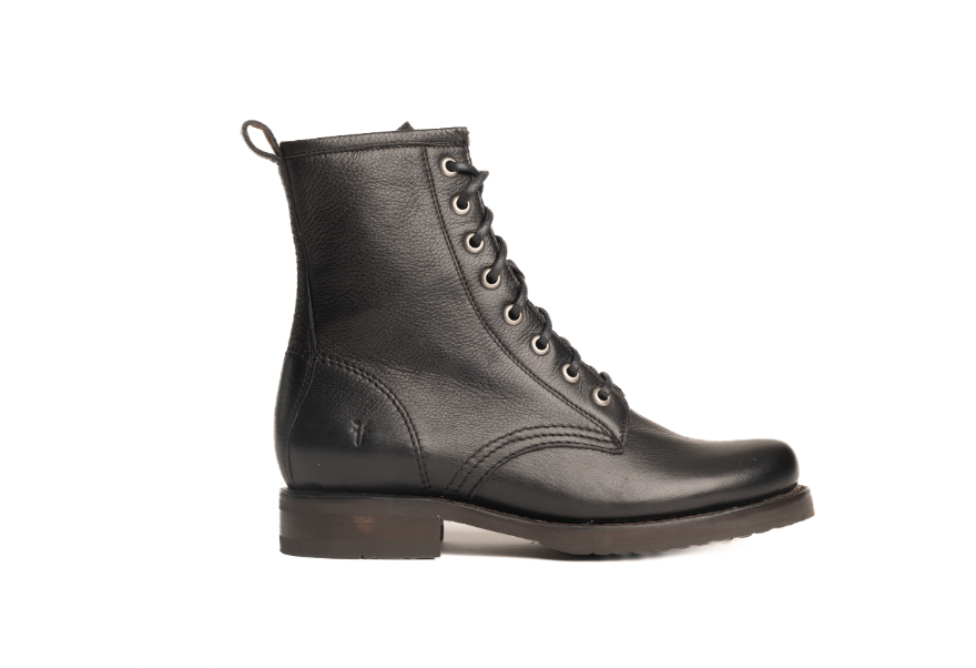 Frye Veronica Combat Boot Black Harbour Thread