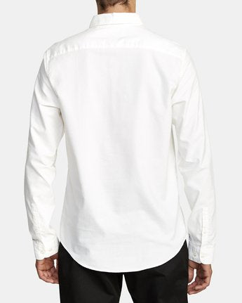 Men's white button up shirt from RVCA