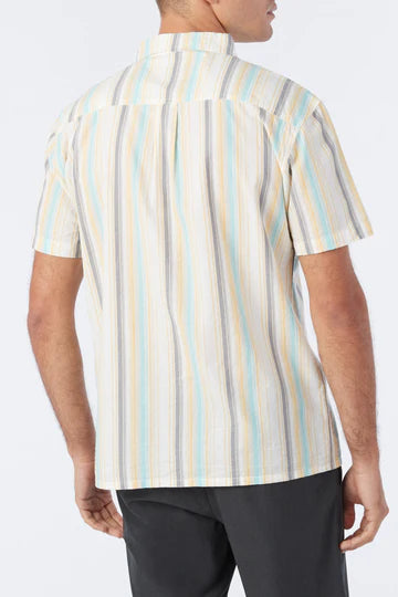 O'Neill OG Eco Stripe Short Sleeve Shirt - Cream