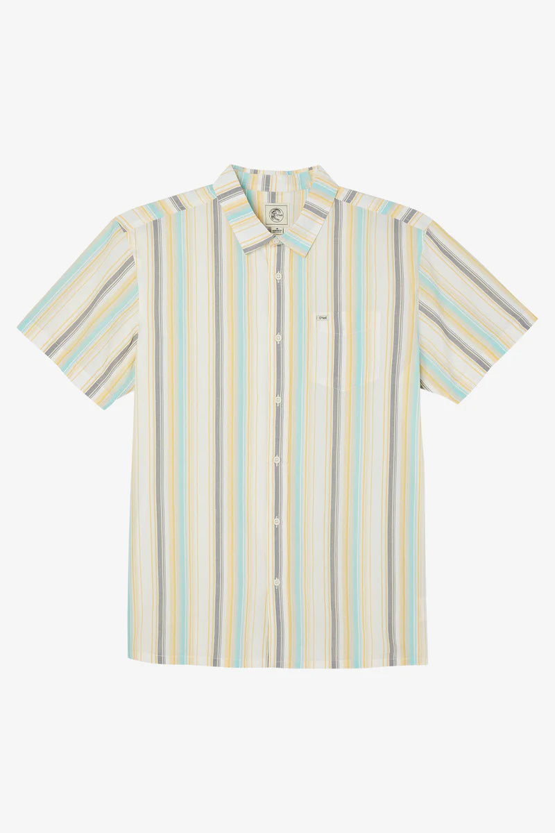 O'Neill OG Eco Stripe Short Sleeve Shirt - Cream