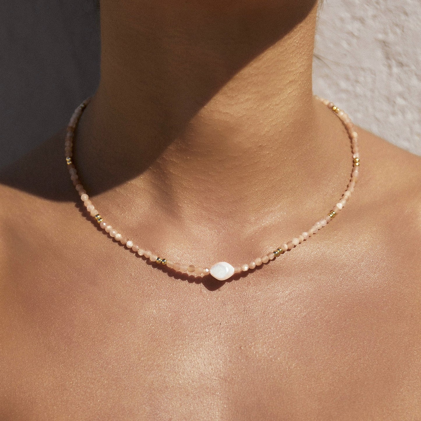 Arms of Eve Mila Gemstone and Pearl Choker