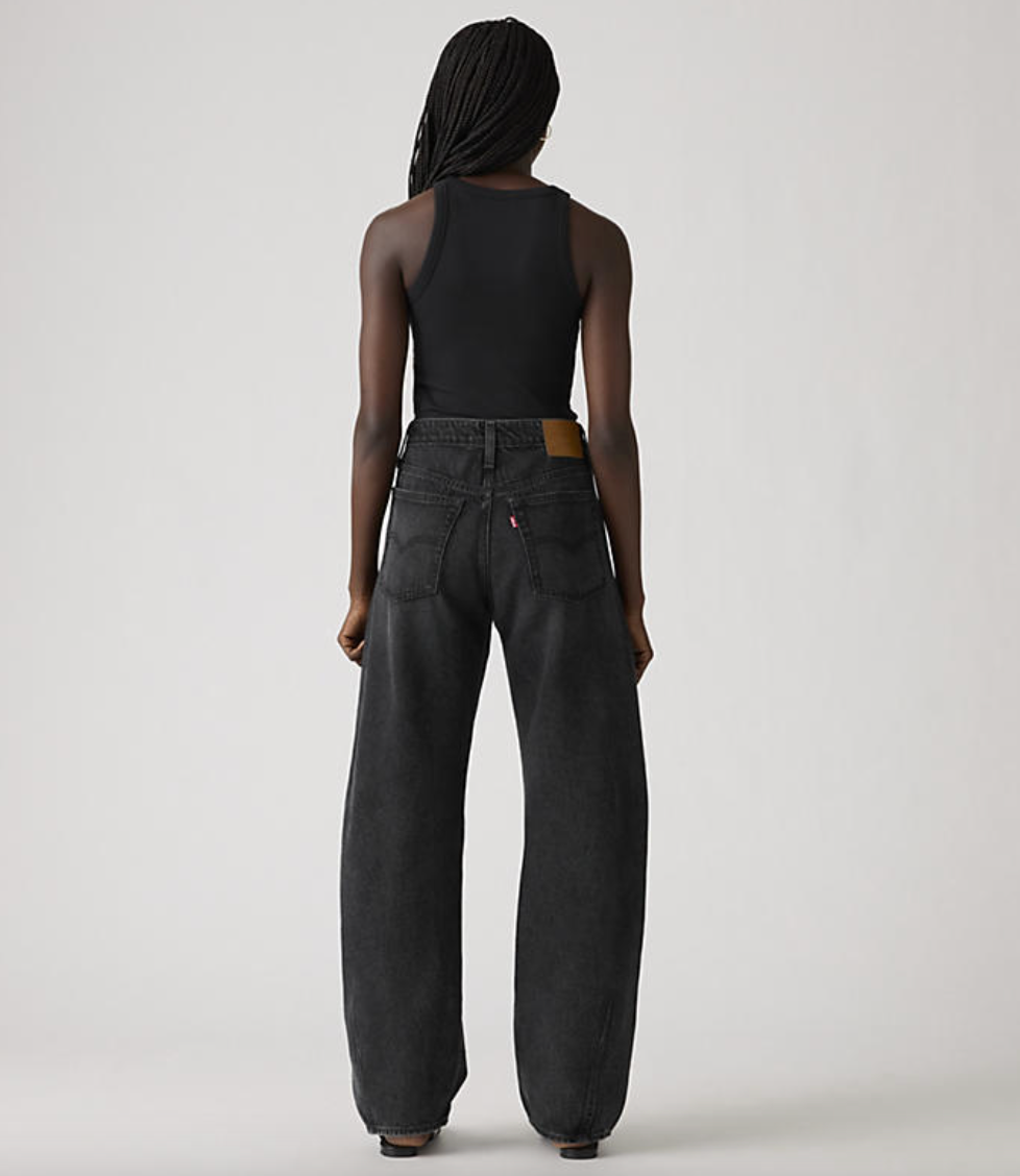 Shop trendy women's jeans at Harbour Thread boutique in Burlington, VT. New arrivals include the Levi's Baggy Dad Barrel Jeans in Rebel Edge. 