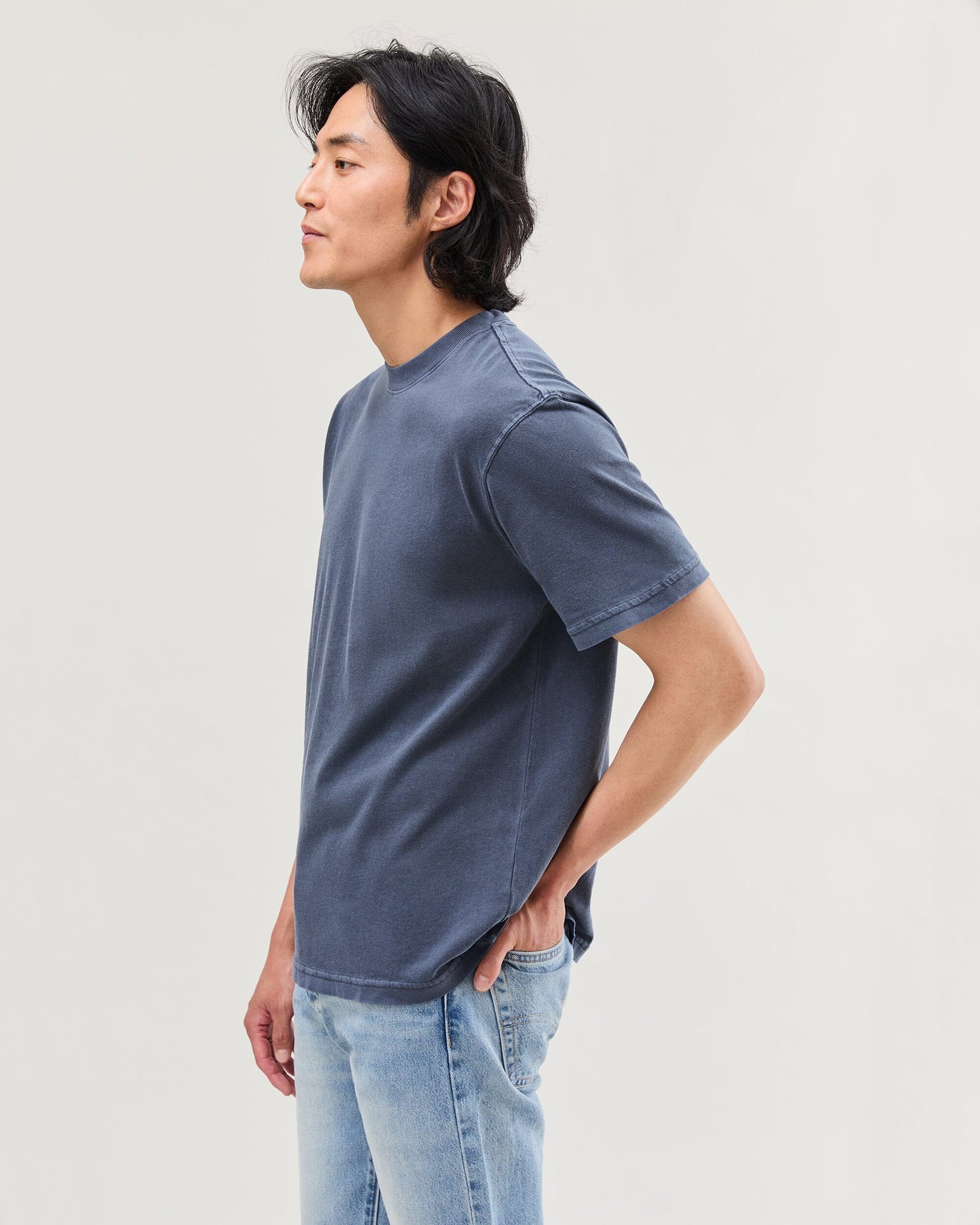 Men's blue short sleeve t-shirt