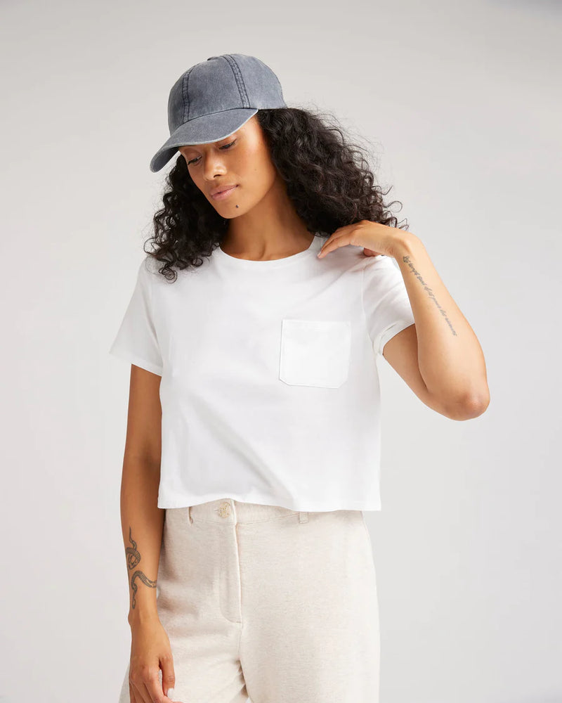 
                      
                        The White Pima Boxy Crop Tee by Richer Poorer
                      
                    