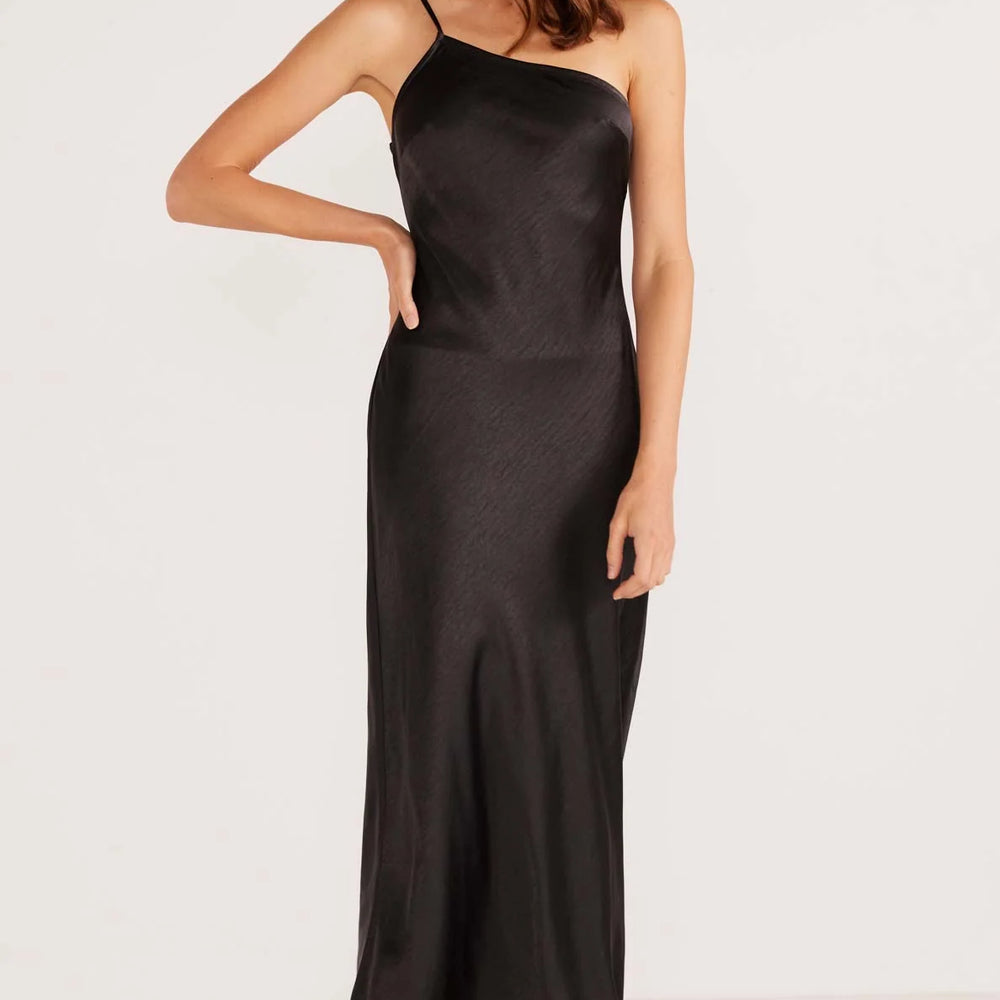 MINKPINK Ella One Shoulder Midi Dress - Black | Harbour Thread MINKPINK Ella One Shoulder Midi Dress - Black | Harbour Thread