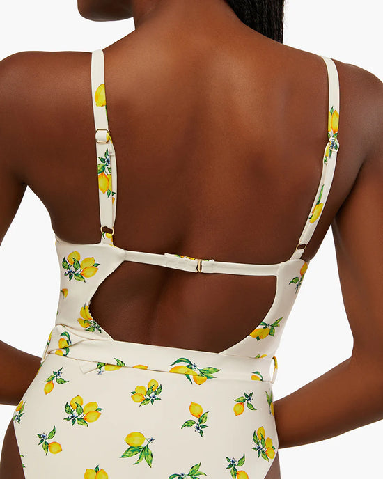 WeWoreWhat Underwire Ditsy Lemons One Piece - Off White