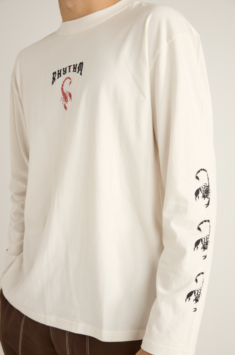 Scorpion graphic long sleeve tee from Rhythm