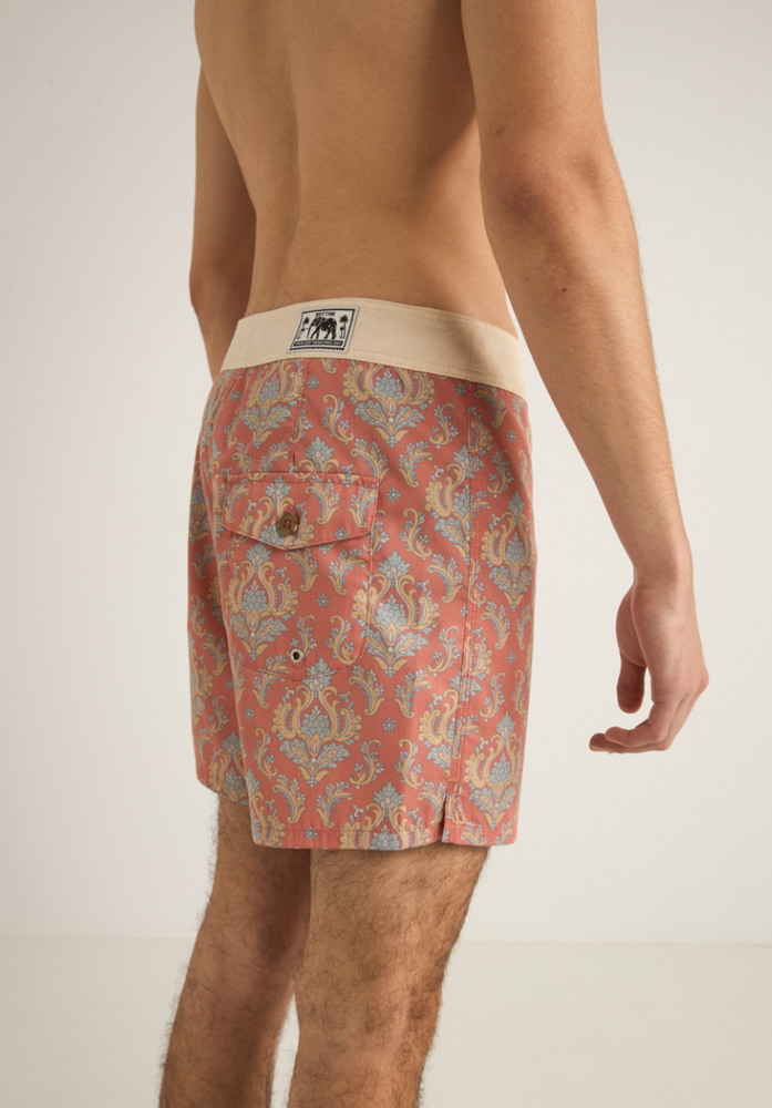 
                      
                        Men's swim trunks with a custom print from Rhythm
                      
                    