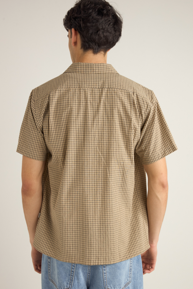
                      
                        The Check SS Shirt in Sand
                      
                    