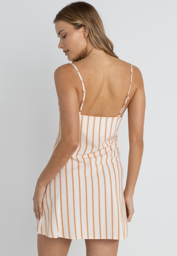
                      
                        Striped mini slip dress with adjustable straps
                      
                    