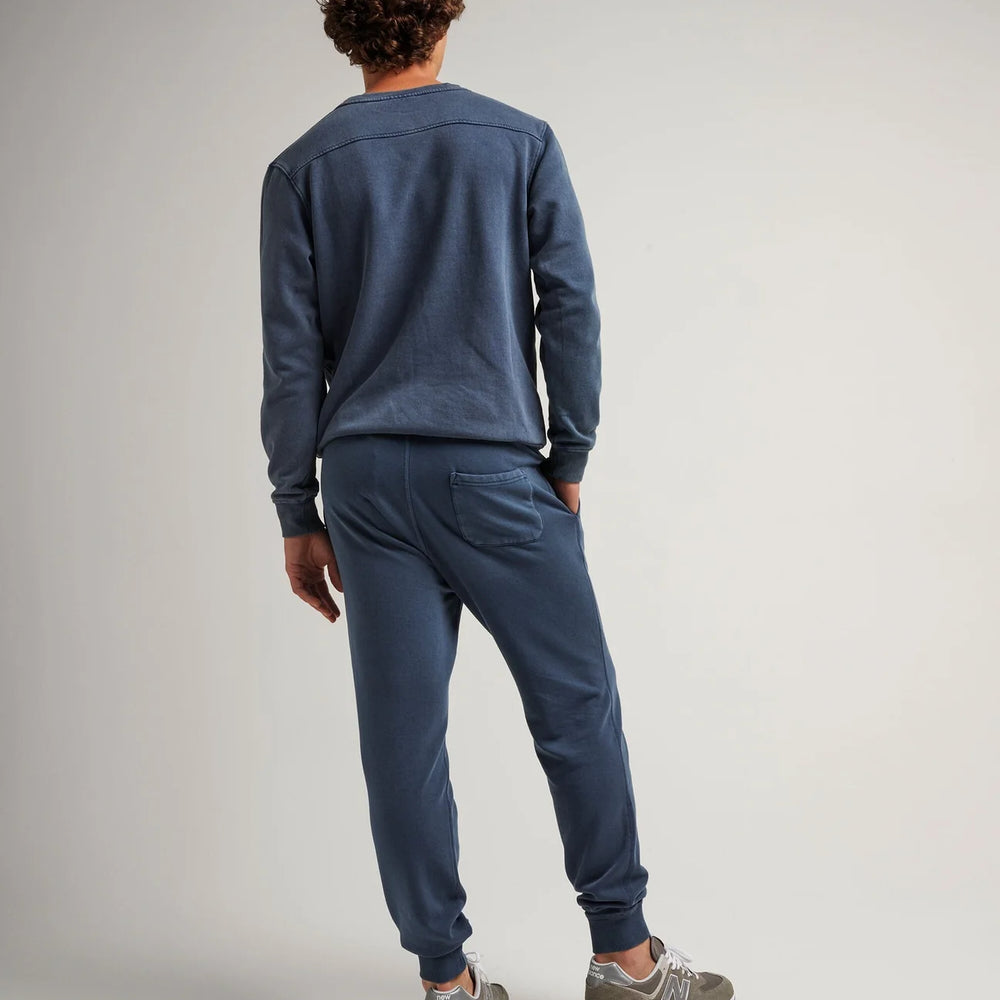 
                      
                        Back view of the Men's Mineral Moonlit Ocean Recycled Fleece Tapered Sweatpant by Richer Poorer
                      
                    