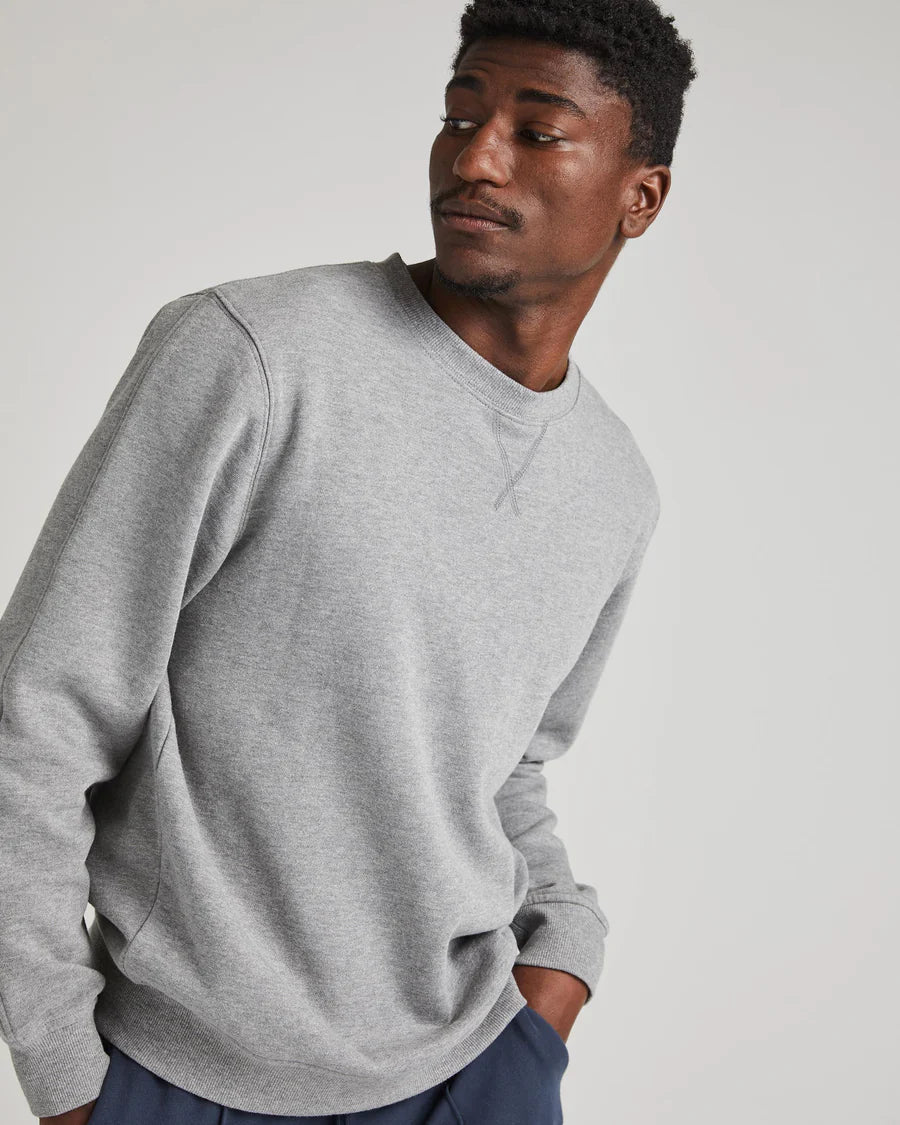 Upgrade your casual wardrobe staples with the Men's Recycled Fleece Sweatshirt by Richer Poorer. Shop now at Harbour Thread and indulge in sustainable comfort.