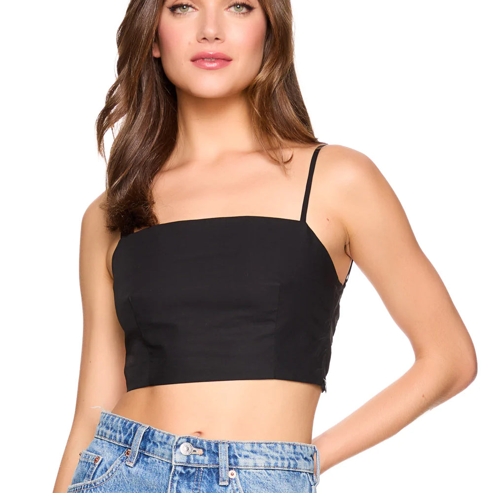 This fitted crop top from Susana Monaco provides stand out summer style with a strappy, lace up back. Find yours at Harbour Thread boutique in St. Pete, FL!