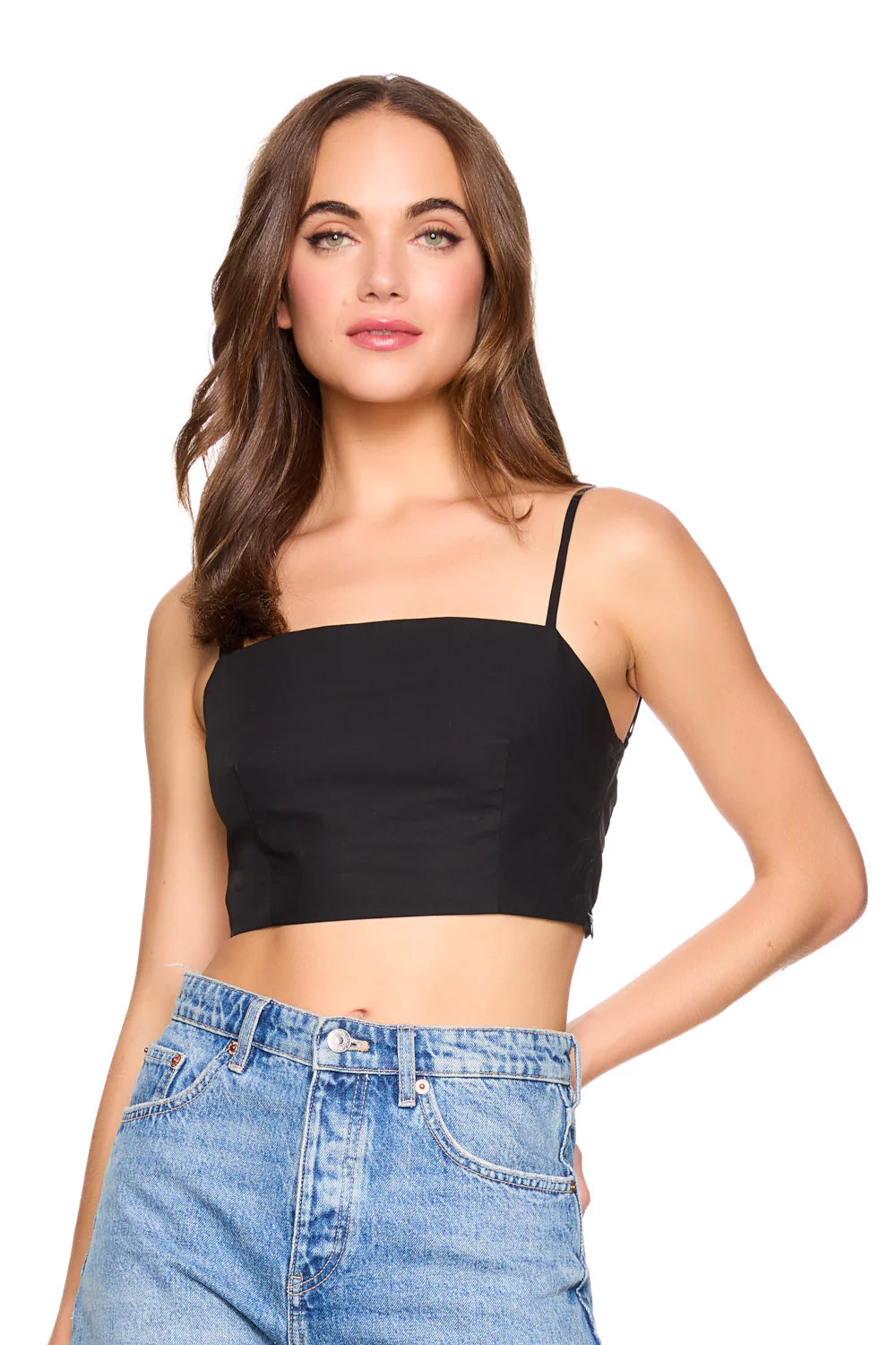 This fitted crop top from Susana Monaco provides stand out summer style with a strappy, lace up back. Find yours at Harbour Thread boutique in St. Pete, FL!