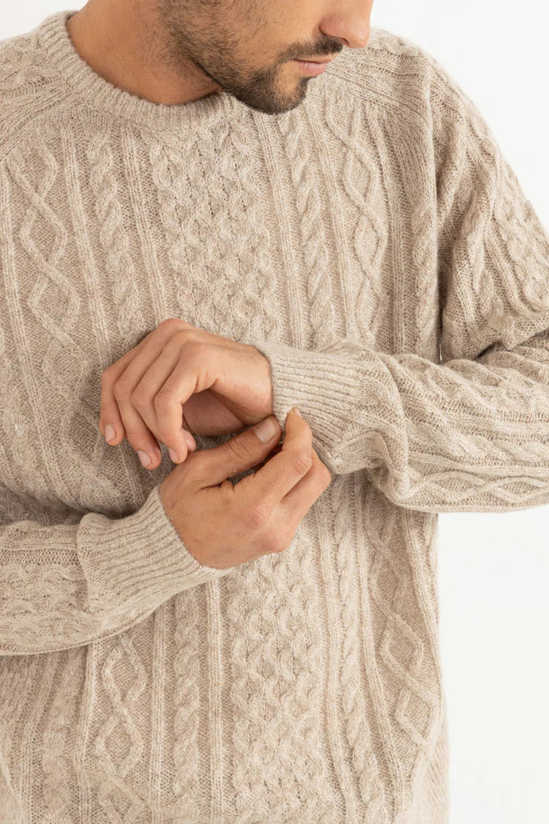 Shop men's sweaters at Harbour Thread in Burlington, VT. New arrivals inclue the Rhythm Mohair Fishermans Knit. 