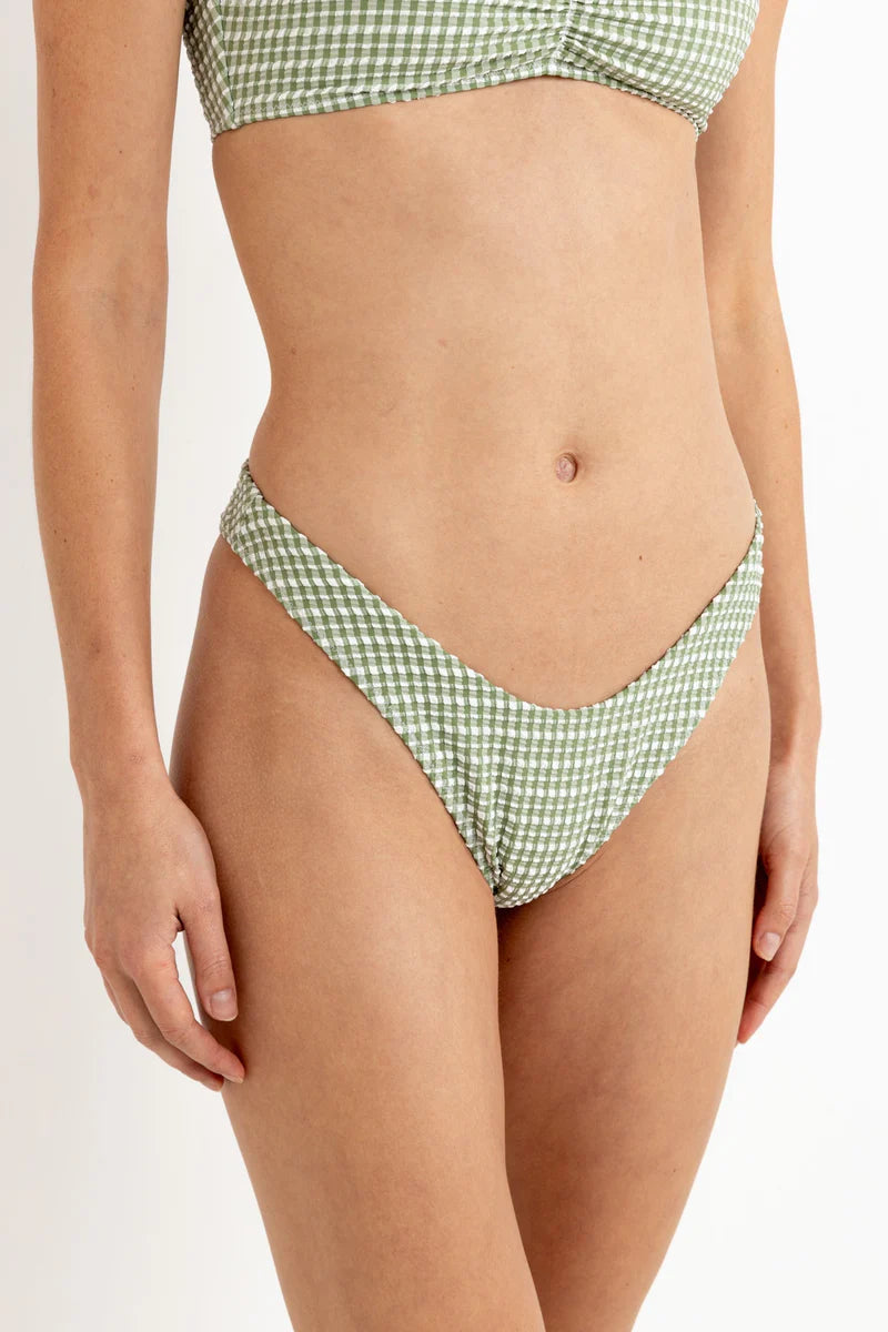 Make a splash in the Rhythm Lola Check Hi Cut Swim Bottoms. Find yours at Harbour Thread in Burlington, VT!