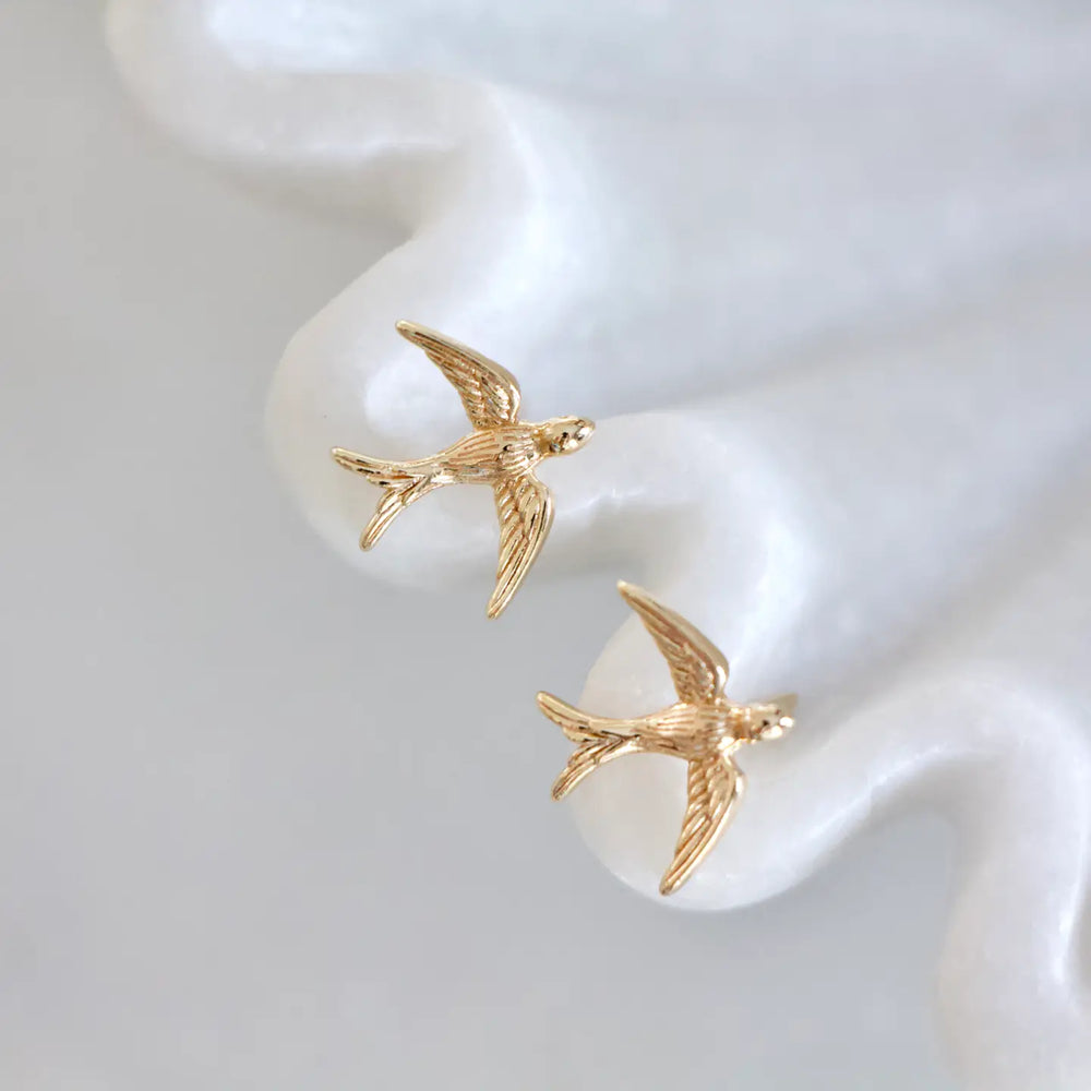 Find the Swallow Stud Earrings from Mesa Blue at Harbour Thread.