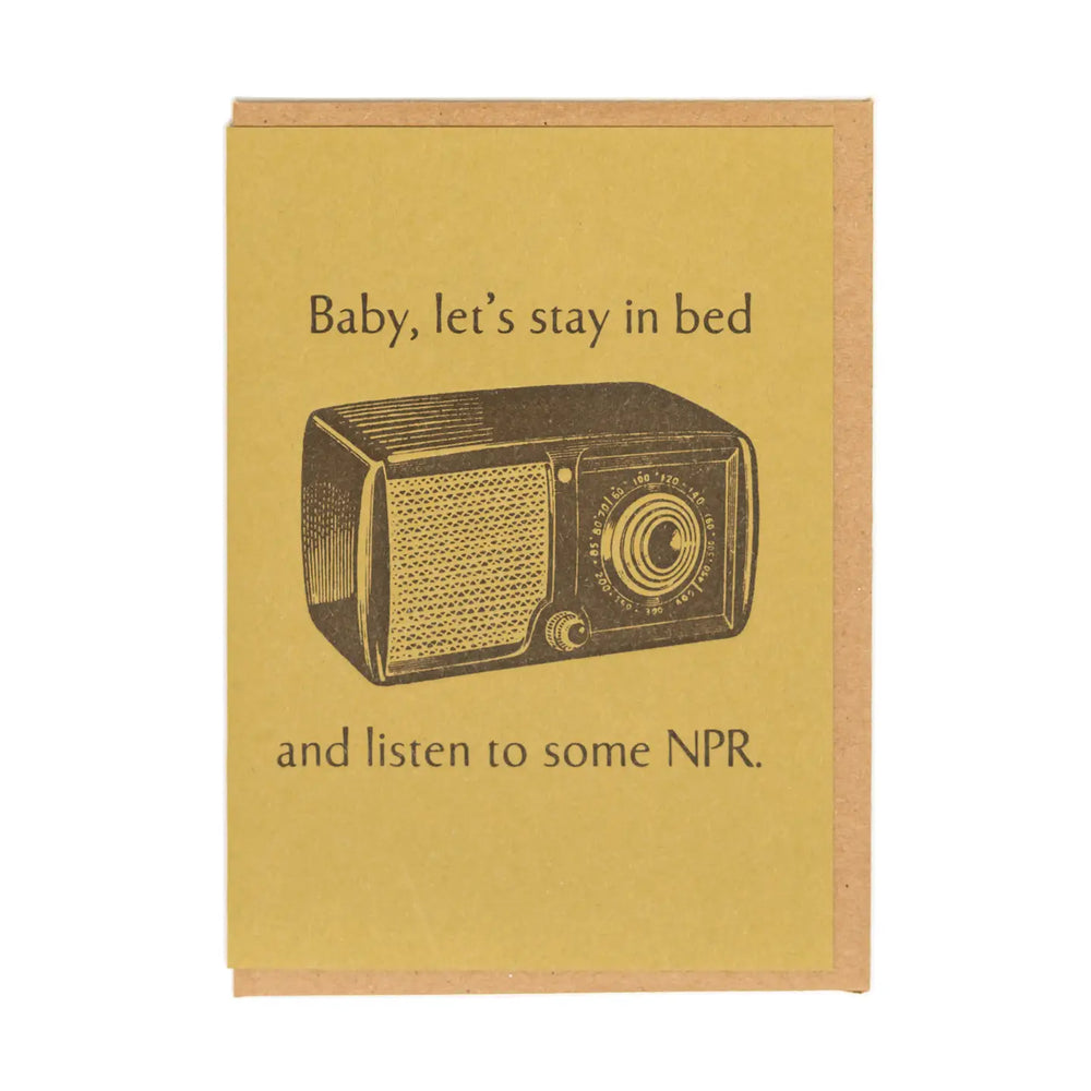 Shop the Npr Greeting Card by Lady Pilot Letterpress at Harbour Thread. 