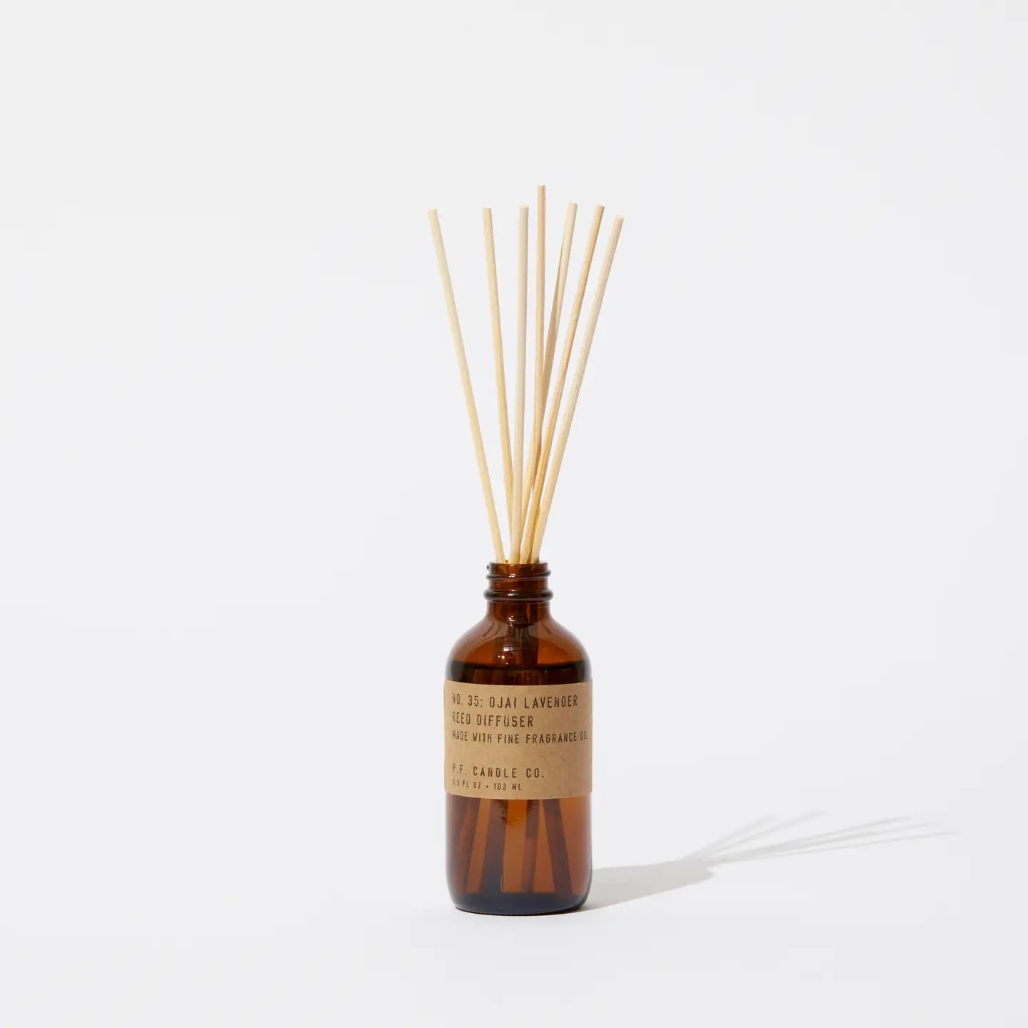The P.F. Candle Co. 3.5 oz Ojai Lavender Reed Diffuser is available at Harbour Thread boutique in Burlington, VT. 