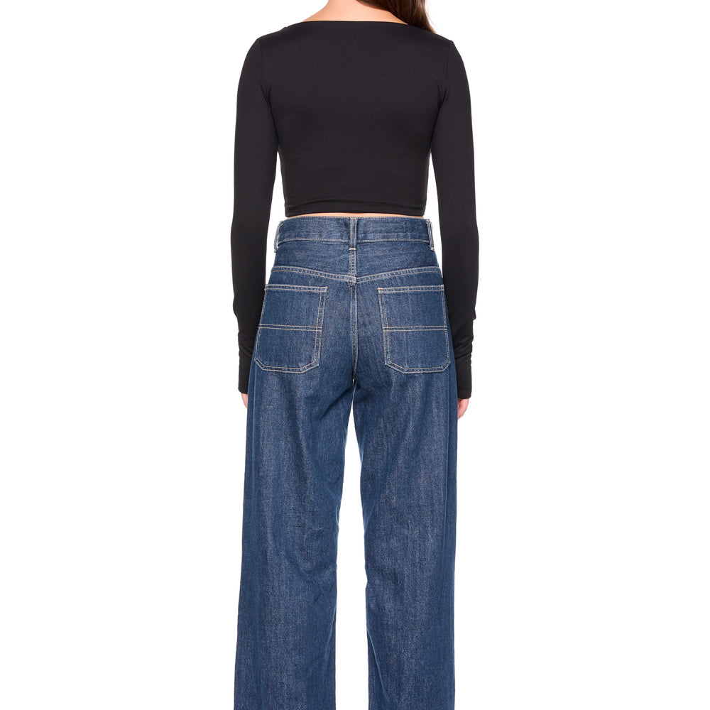 
                      
                        Susana Monaco Scoop Front Thumb Hole Long Sleeve Top
                      
                    