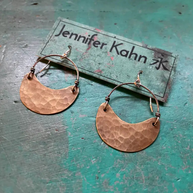 
                      
                        The Small Brass Crescent Earrings by Jennifer Kahn Jewelry
                      
                    