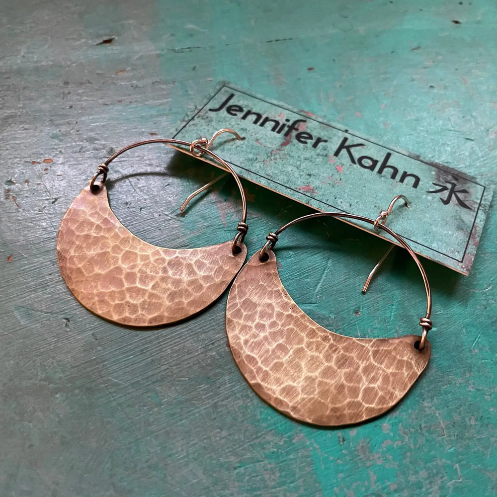 
                      
                        The Medium Brass Crescent Earrings by Jennifer Kahn Jewelry
                      
                    