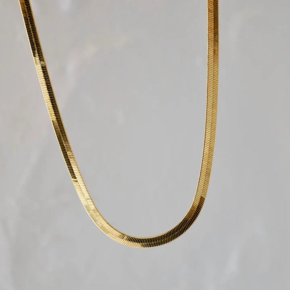 Find the Gold Herringbone Chain Necklace by Katie Waltman Jewelry at Harbour Thread