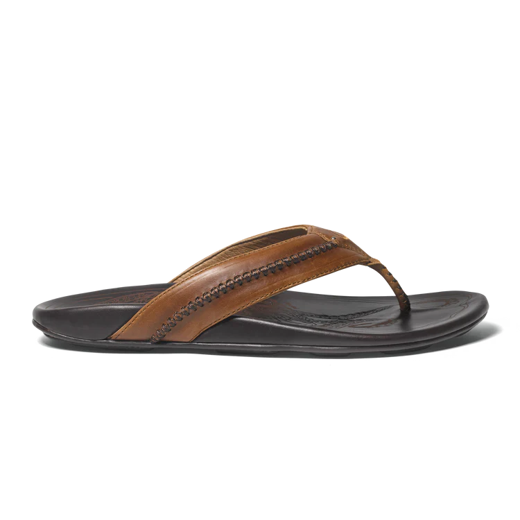 
                      
                        Shop the OluKai Mea Ola Men's Leather Sandals in Tan/Dark Java at Harbour Thread
                      
                    
