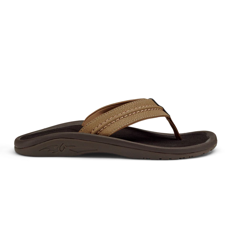 EUC OluKai Hokua Men\'s Beach Sandals 10161_6363_102_M_HOKUA_DkWoodD  main image 4
