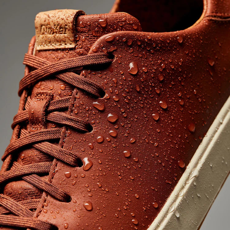 Men's brown leather waterproof sneakers