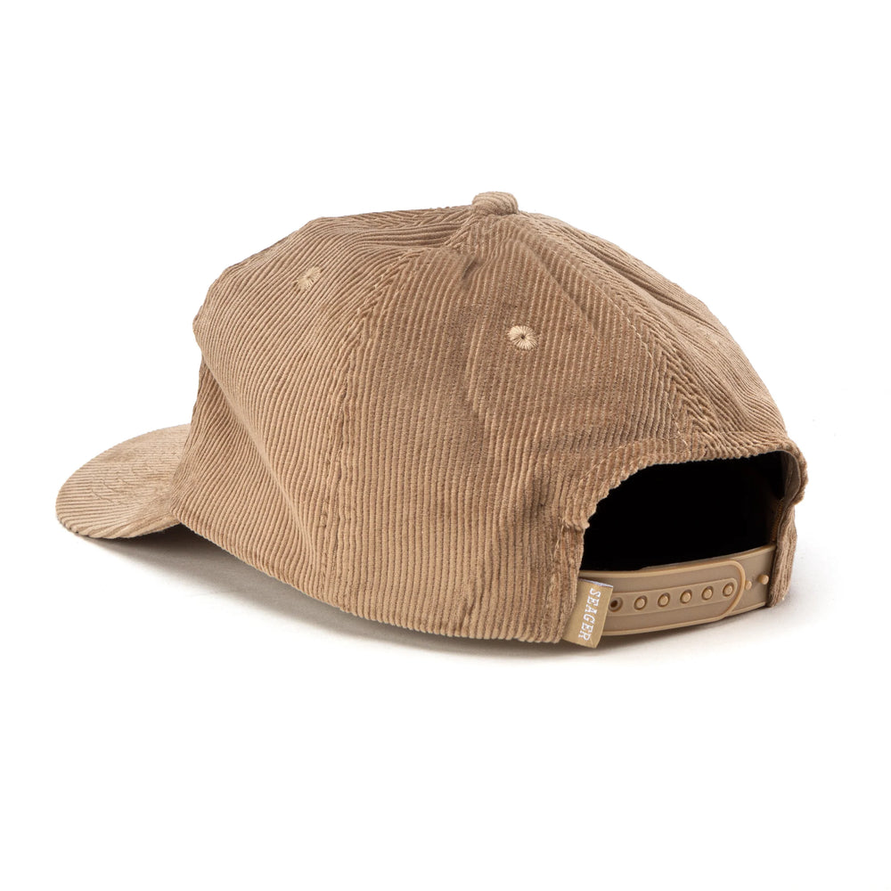 
                      
                        Adjustable fit snapback detail on the back of the Big Khak Corduroy Snapback Hat by the brand Seager
                      
                    