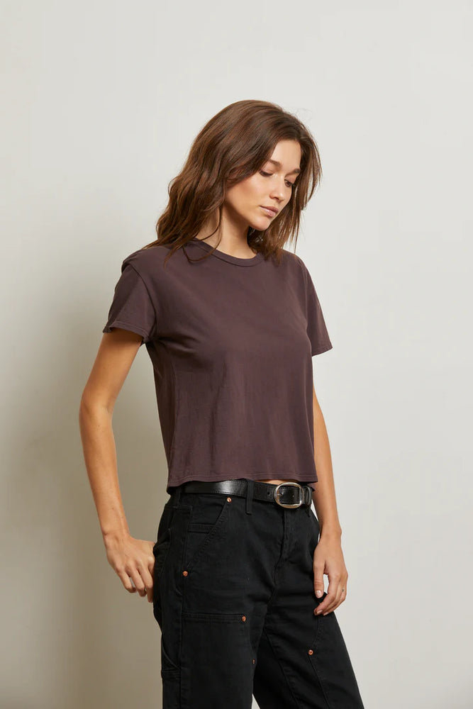
                      
                        Perfect White Tee Harley Boxy Crew Tee in the color Cocoa
                      
                    