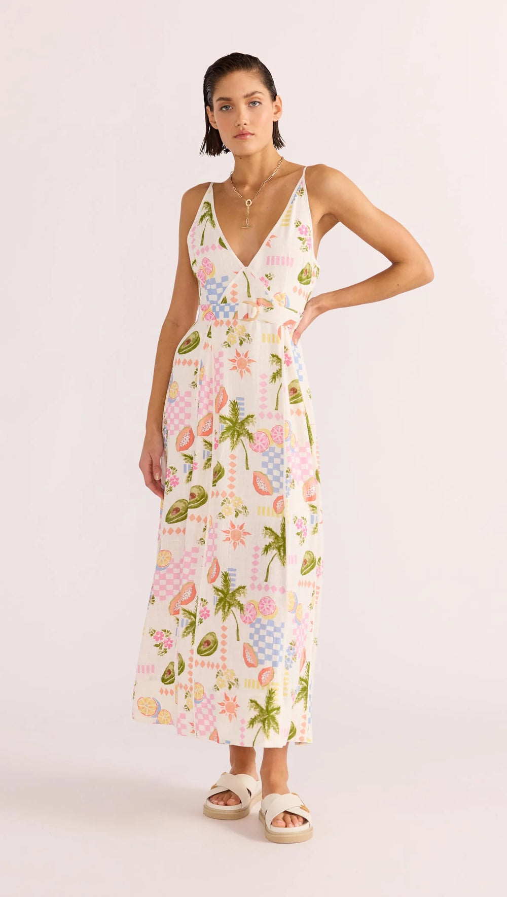 Shop MINKPINK's charming Gracie Panel Midi Dress at Harbour Thread for fun vacation style. 