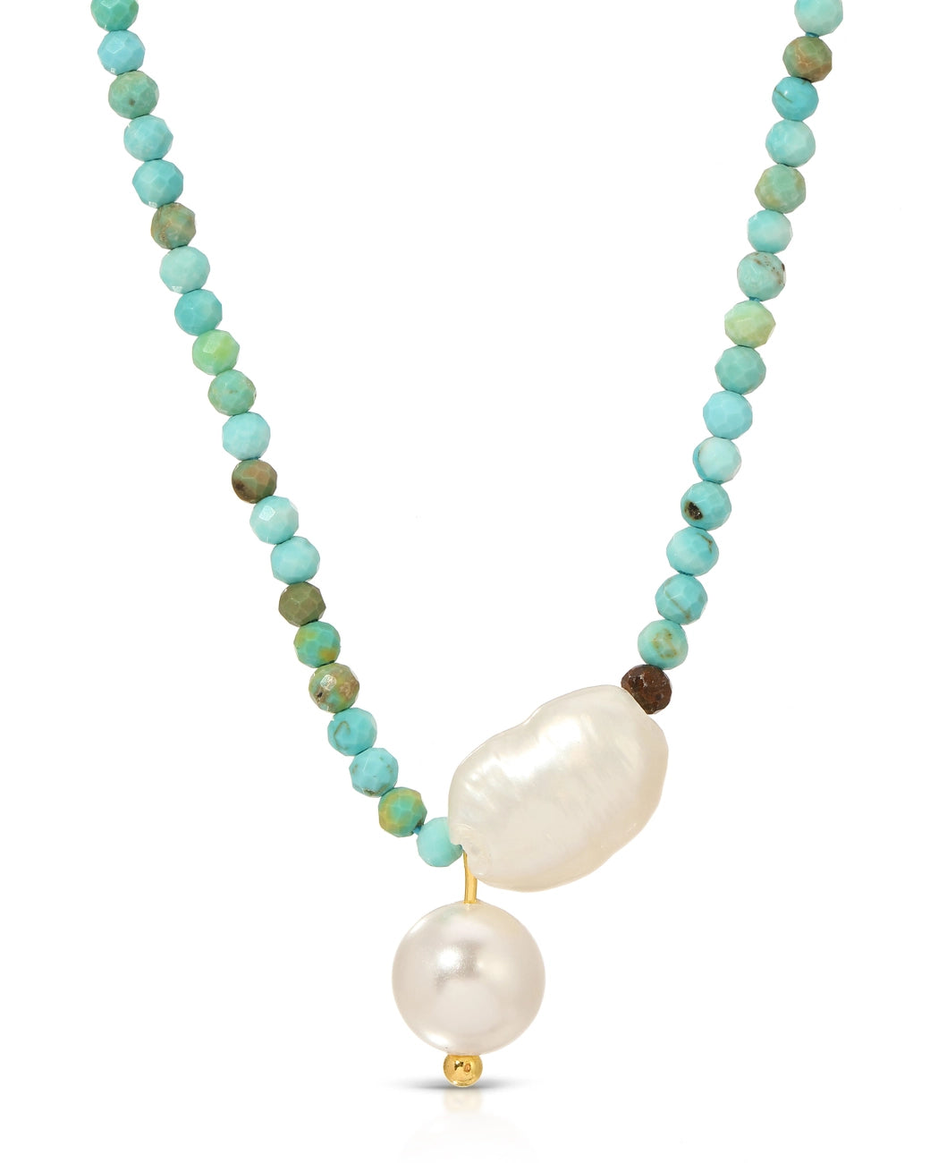 The Turquoise/Gold Ophelia Necklace by KOZAKH