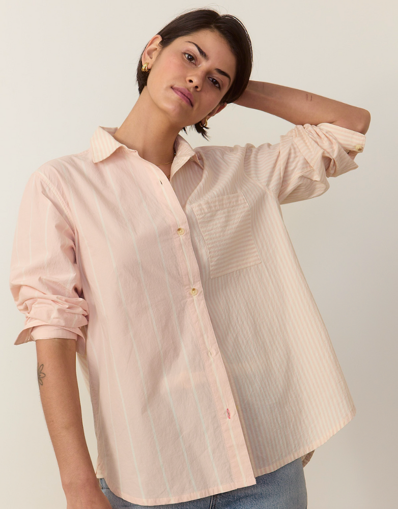 Shop Marine Layer's Rosewater Stripe Cali Poplin Shirt at Harbour Thread. 