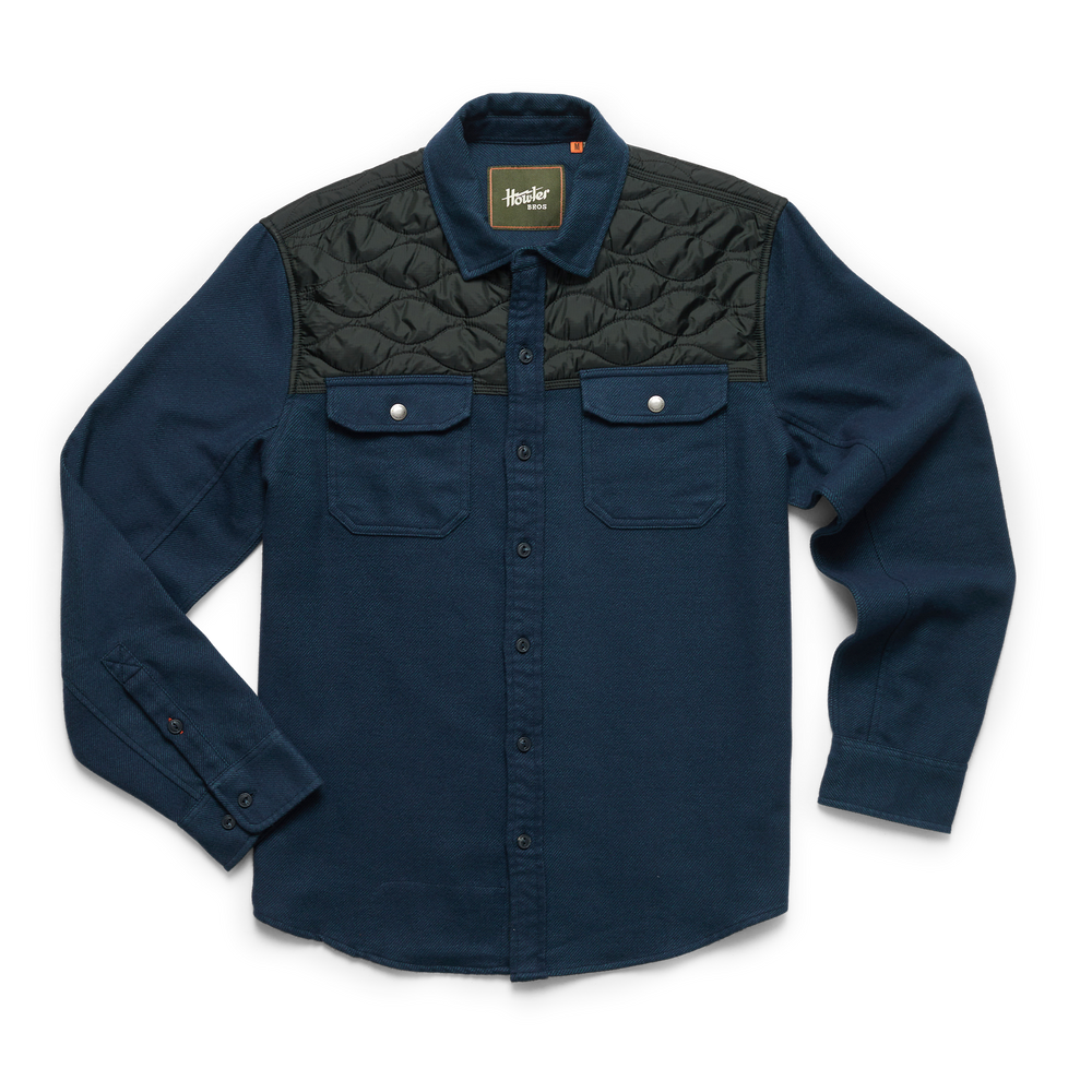 The Station Blue Quintana Quilted Flannel by Howler Brothers