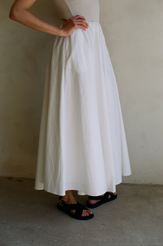 Women's white midi skirt