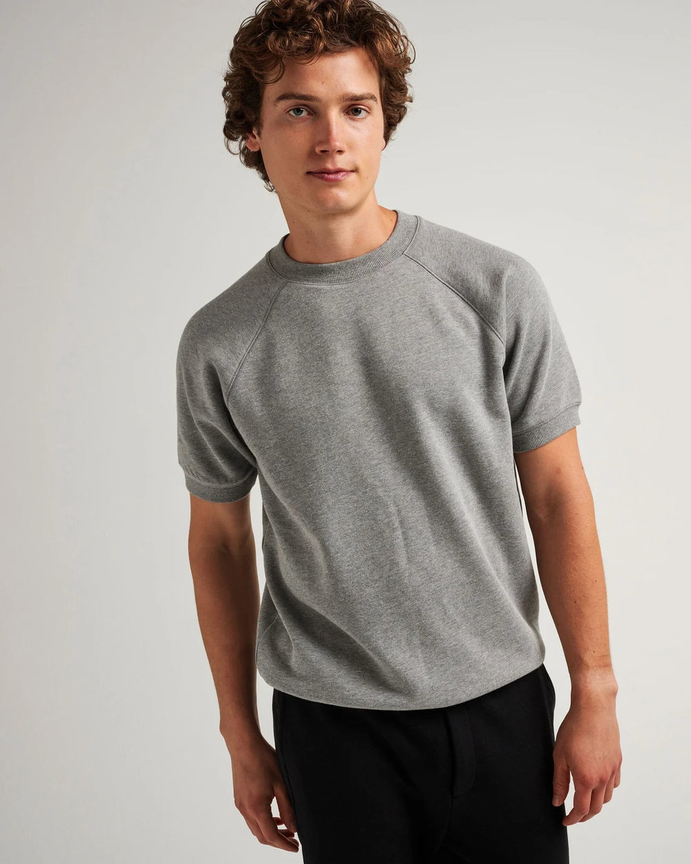 Richer Poorer Recycled Fleece Raglan Sweatshirt - Heather Grey