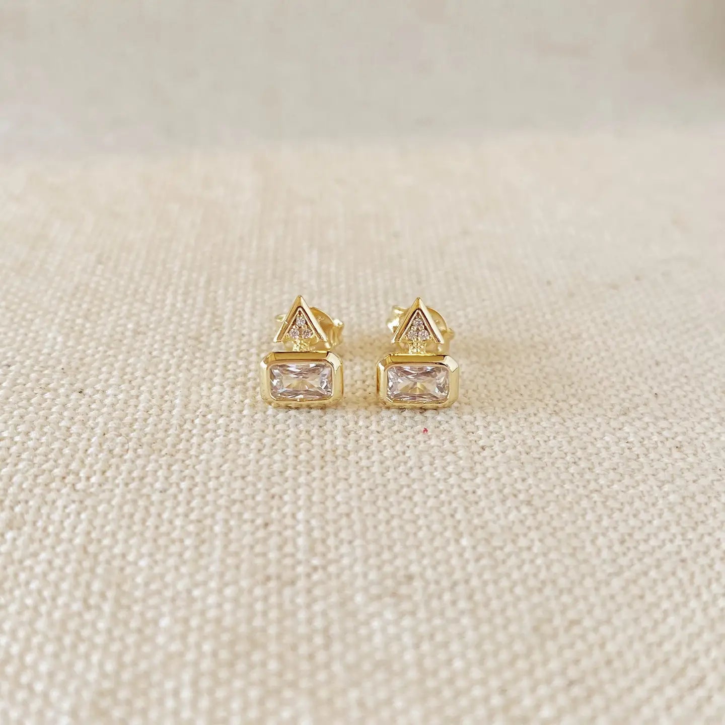 Shop the 18k Gold Filled Geometric Stud Earrings by GoldFi at Harbour Thread
