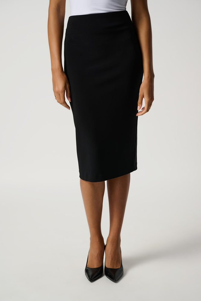 
                      
                        Front view of high waisted black pencil skirt by Joseph Ribkoff
                      
                    