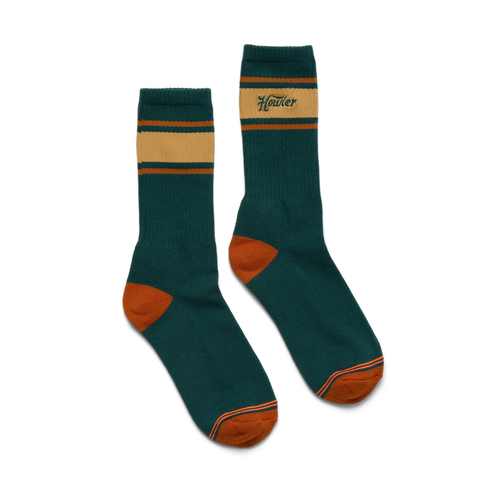 
                      
                        The Howler Script Socks in Jungle Green
                      
                    