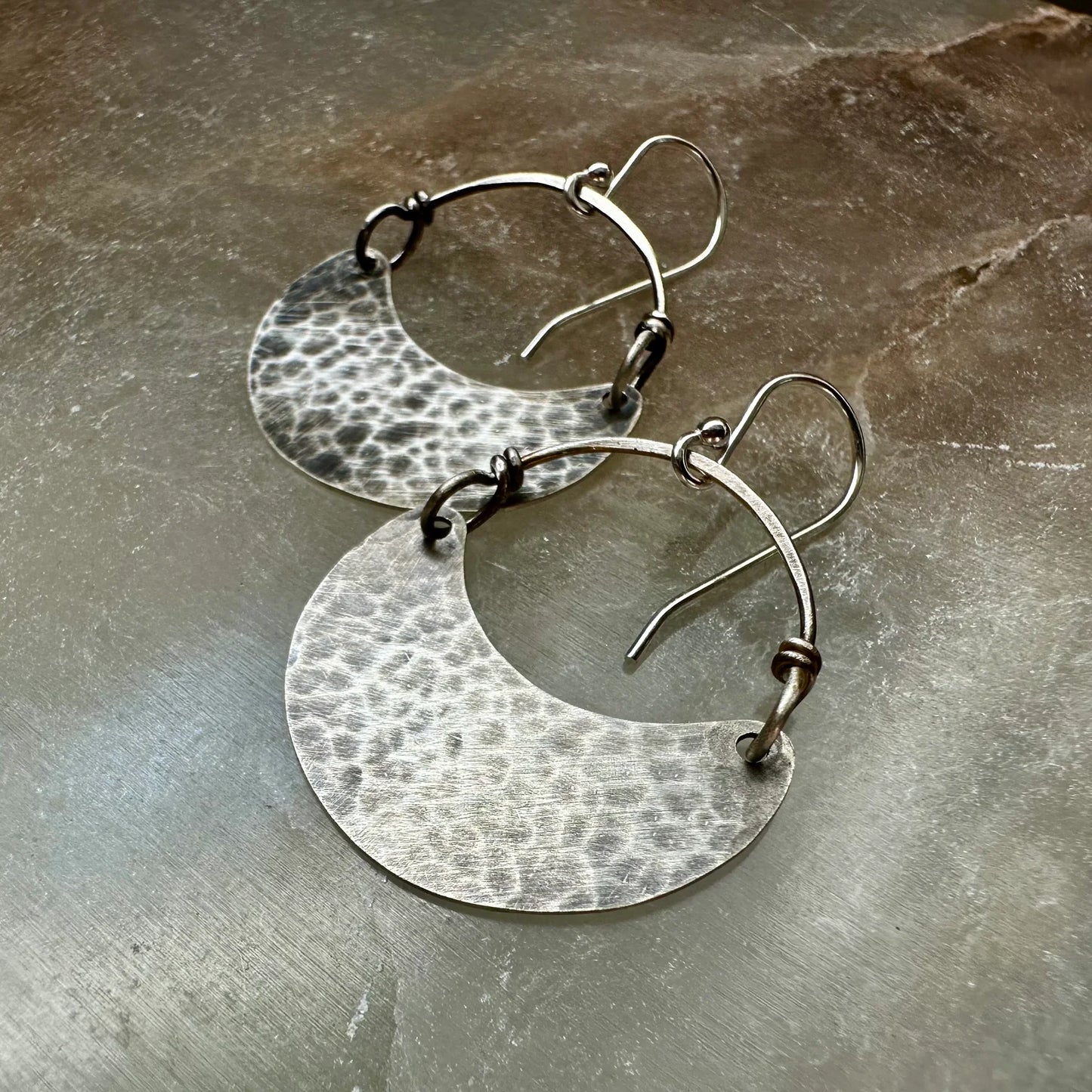 Jennifer Kahn Silver Crescent Earrings