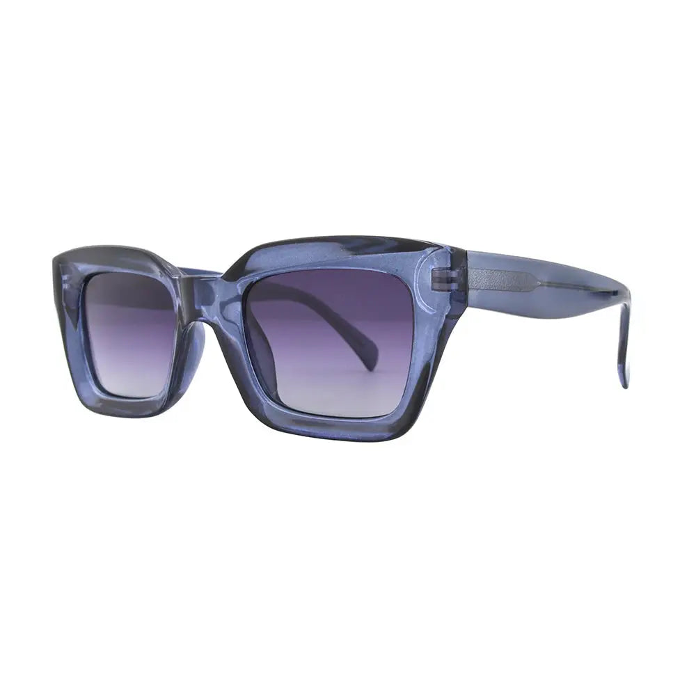 The Ryan Simkhai Eyeshop Delphi Polarized Sunglasses in Transparent Blue
