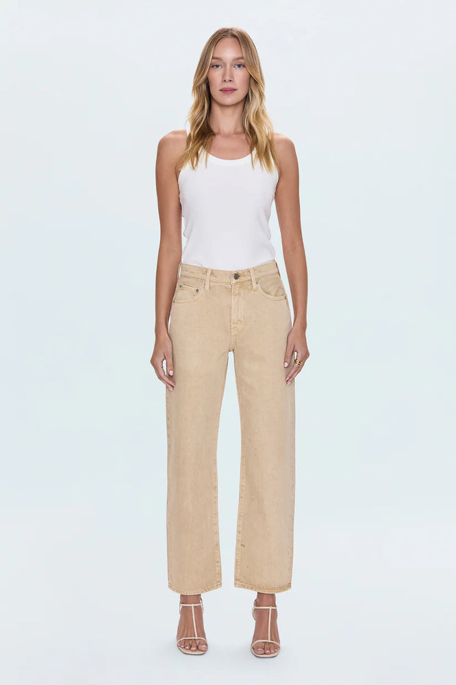 PISTOLA Lexi Mid Rise Bowed Straight