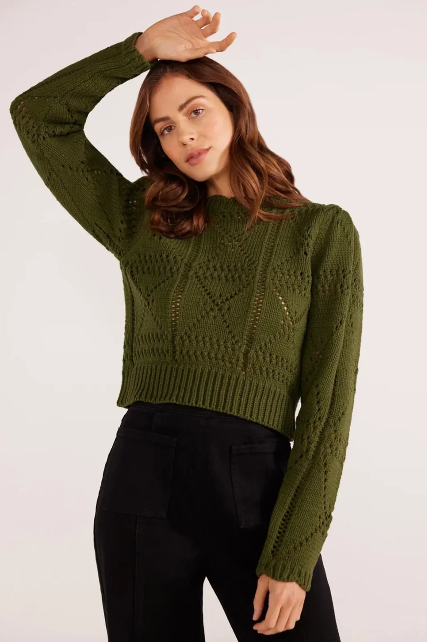 MINKPINK Sally Pointelle Knit Jumper